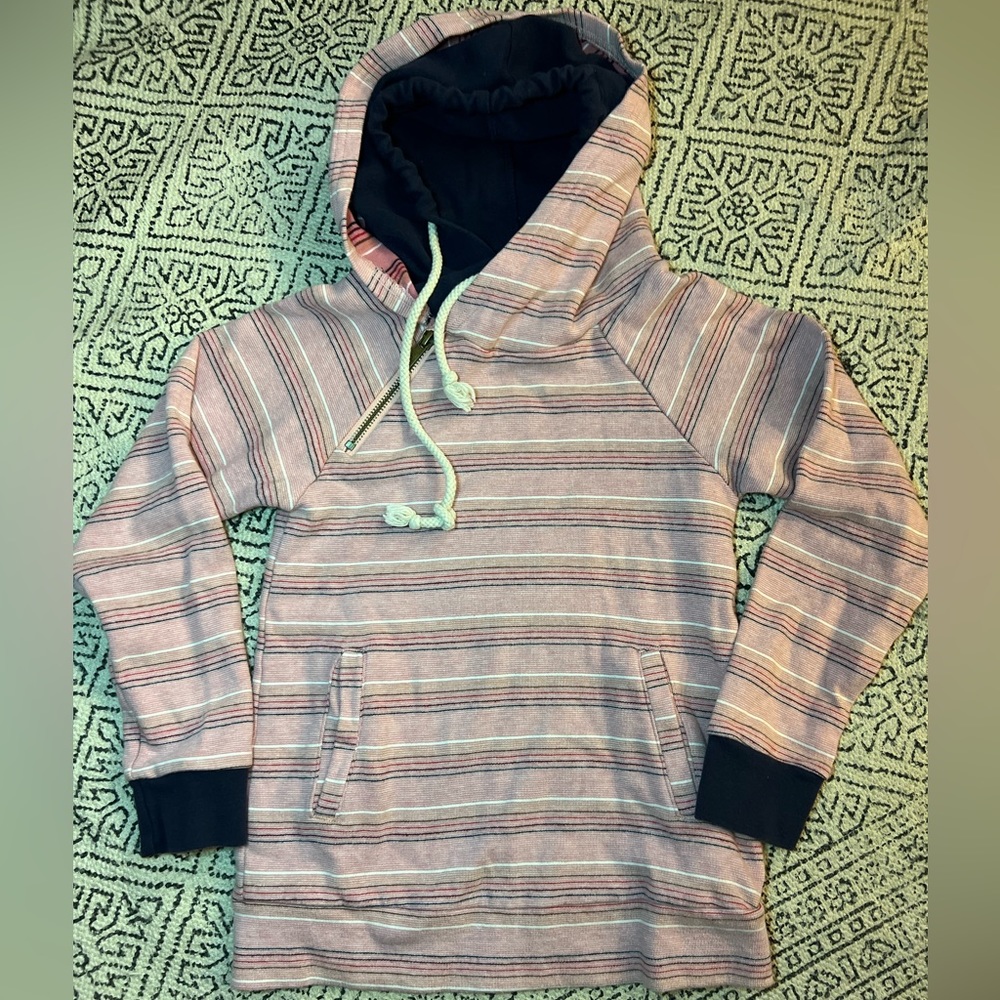 Ampersand Avenue youth double hooded sweatshirt.